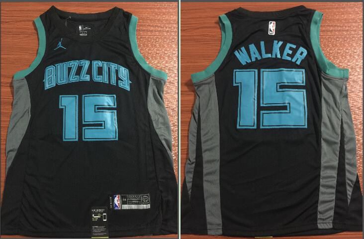 Men Charlotte Hornets #15 Walker Black City Edition Game Nike NBA Jerseys->charlotte hornets->NBA Jersey